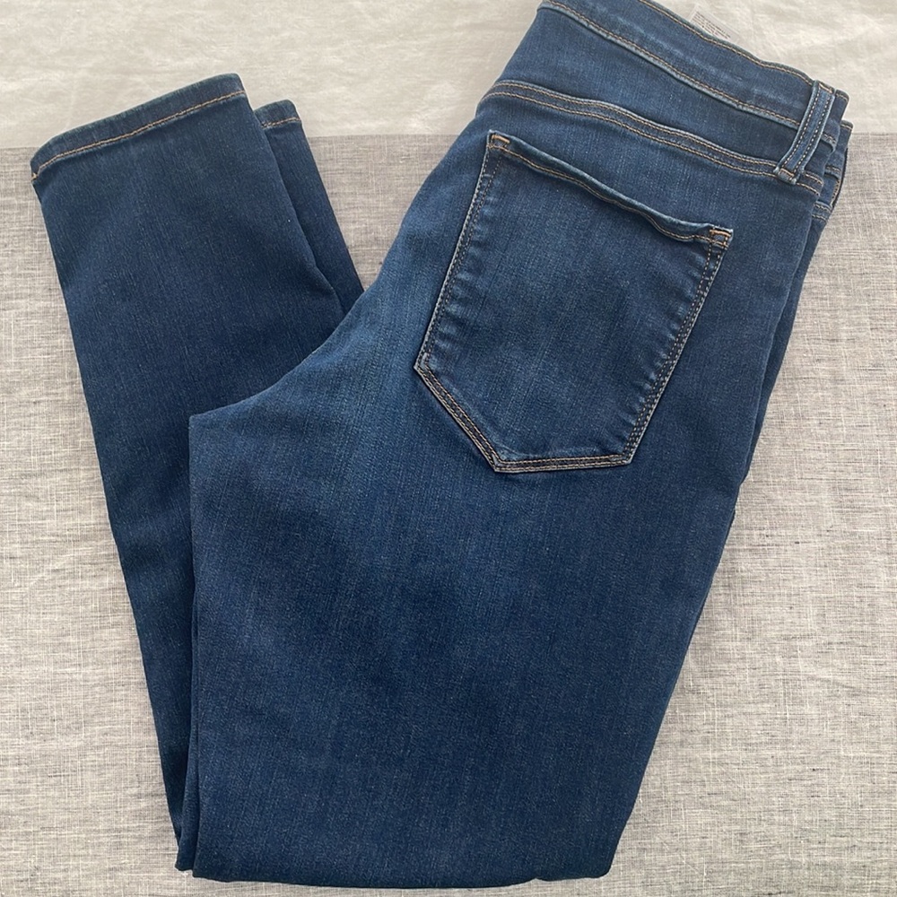 Banana Republic high rise skinny jeans dark wash